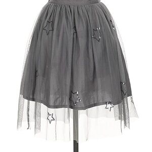 Girls’ Charcoal Star Tulle Skirt